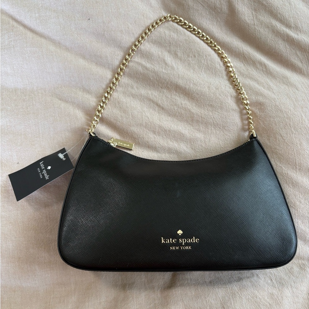 NEW with Tags Kate Spade Black Shoulder Bag with Gold hardware